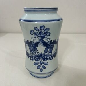 Royal Delft Fjell-Oranje Lines Vase Oslo & Rotterdam Crests
